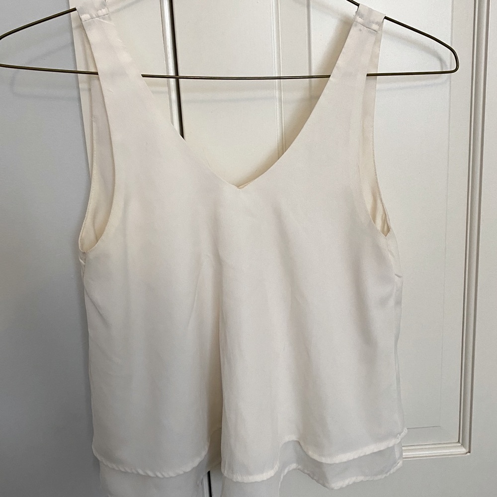 White Hollister V-neck tank top